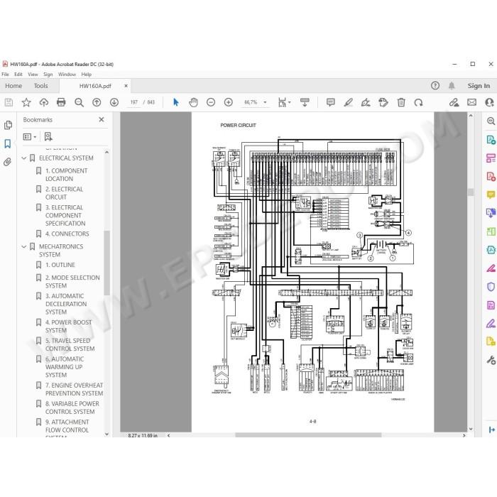 Hyundai Wheeled Excavator HW160 HW160A HW170A HW180 service manual