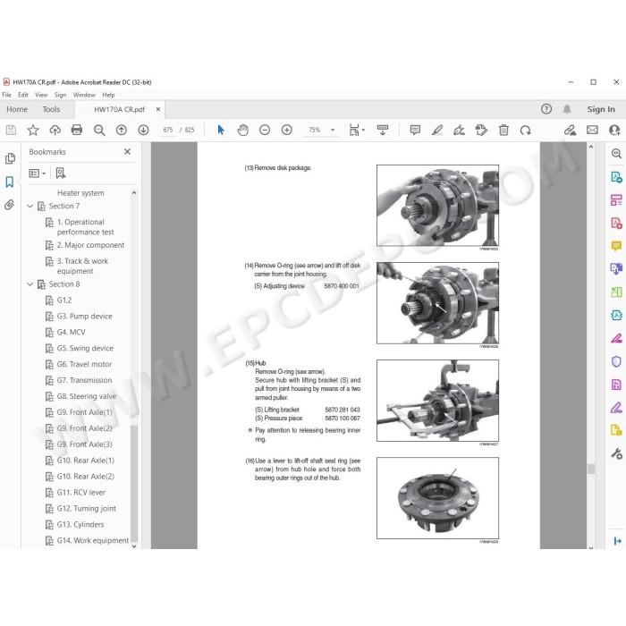 Hyundai Wheeled Excavator HW160 HW160A HW170A HW180 service manual