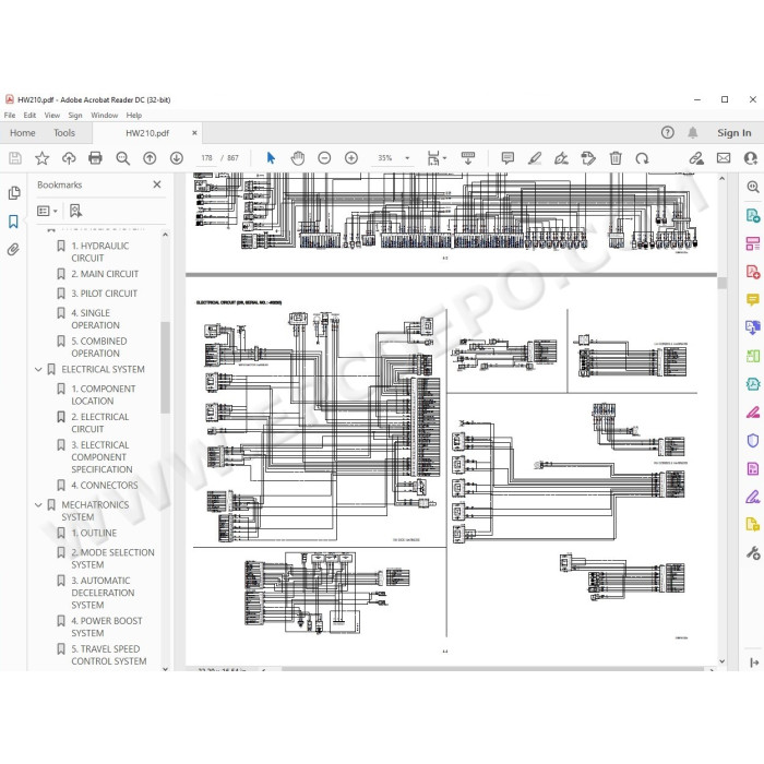 Hyundai Wheeled Excavator HW210 HW210A HW250MH service manual
