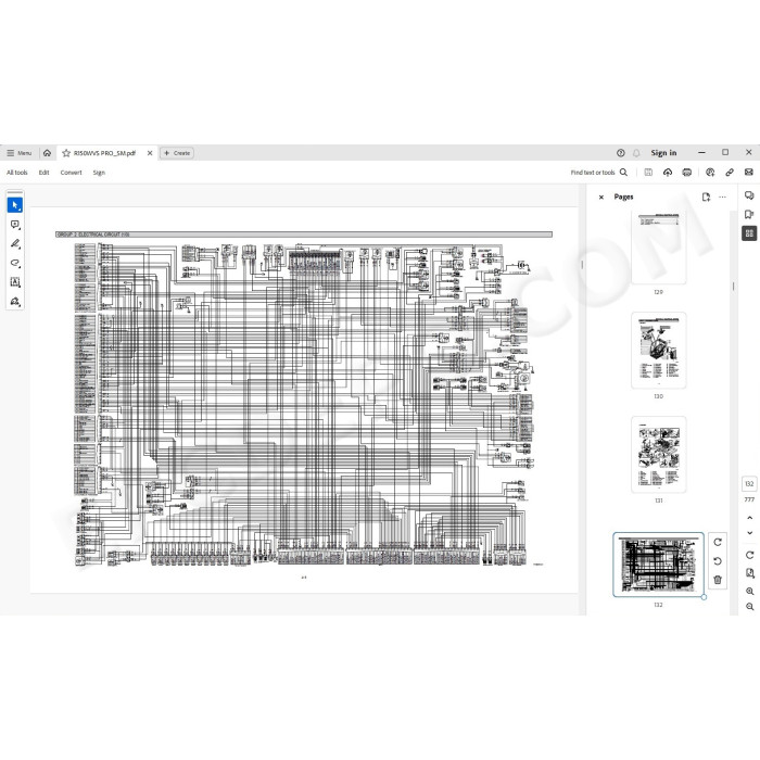 Hyundai Wheeled Excavator R150WVS PRO service manual
