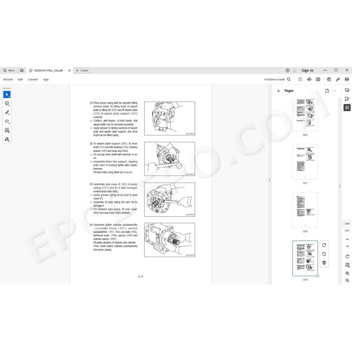 Hyundai Wheeled Excavator R150WVS PRO service manual