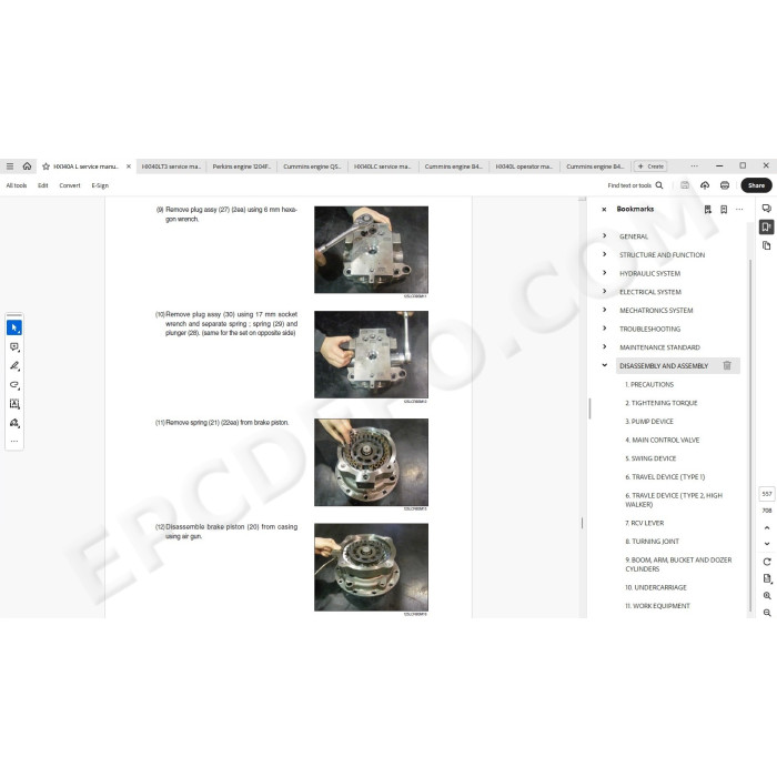 Hyundai Crawler Excavator HX140A L HX140L HX140LC HX140LT3 service manual