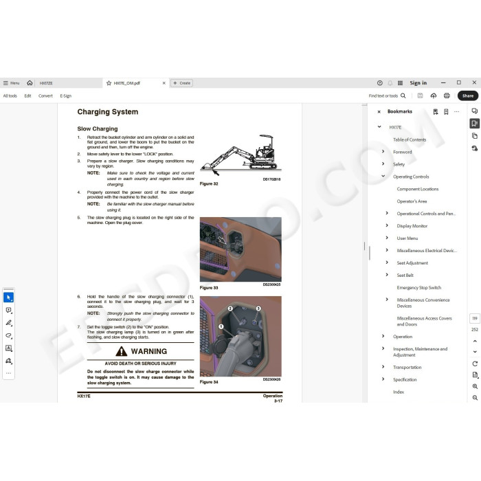 Hyundai Crawler Excavator HX17E service manual