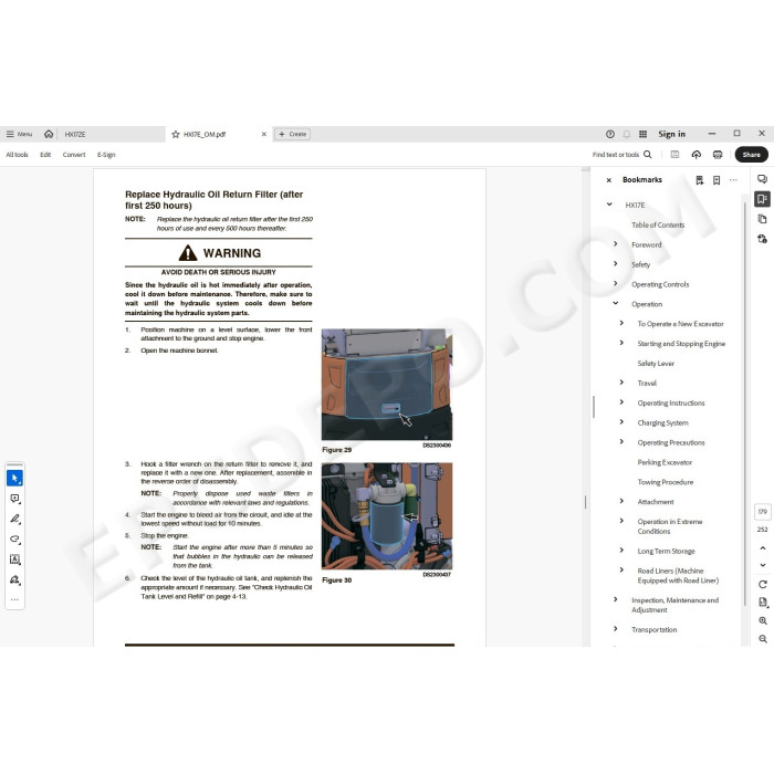Hyundai Crawler Excavator HX17E service manual