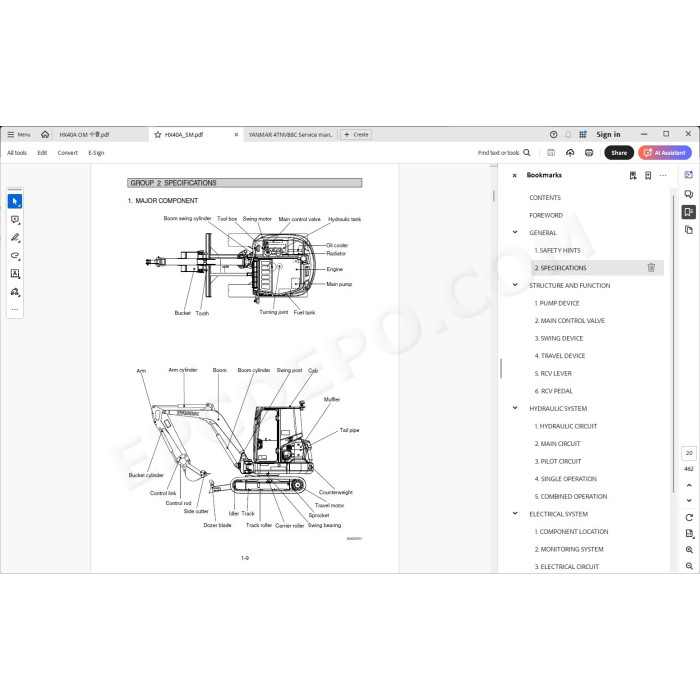 Hyundai Crawler Excavator HX40A service manual