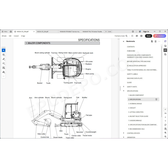 Hyundai Crawler Excavator HX55A CR service manual