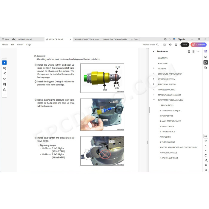 Hyundai Crawler Excavator HX55A CR service manual
