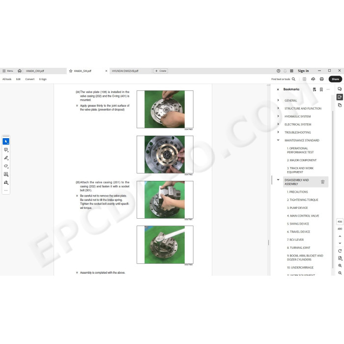 Hyundai Crawler Excavator HX60A service manual