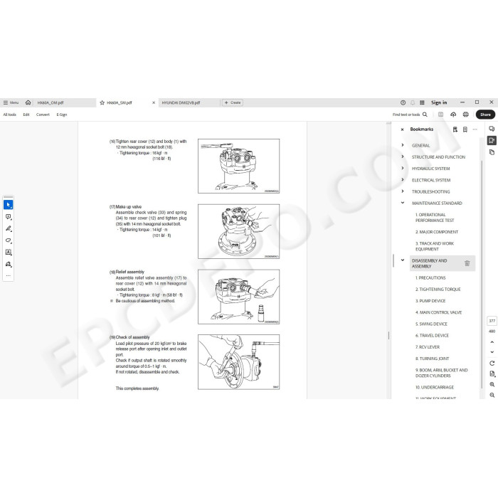 Hyundai Crawler Excavator HX60A service manual