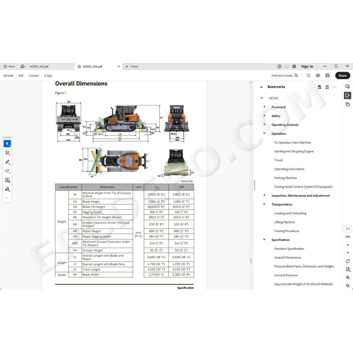 Hyundai Dozer HD100 service repair manual