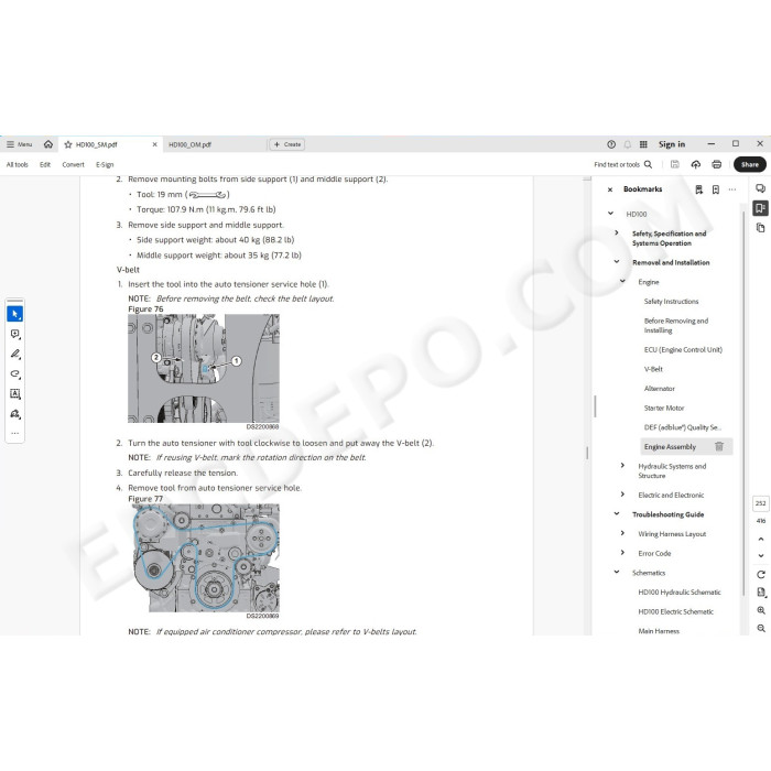 Hyundai Dozer HD100 service repair manual