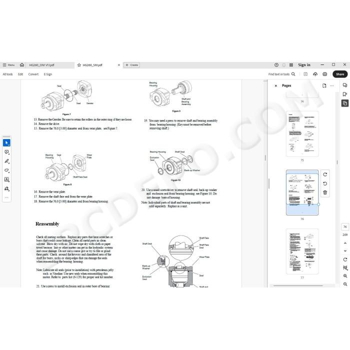 Hyundai Motor Grader HG260 service manual