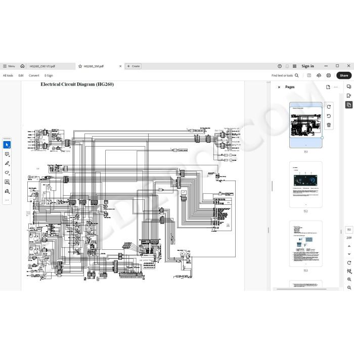 Hyundai Motor Grader HG260 service manual
