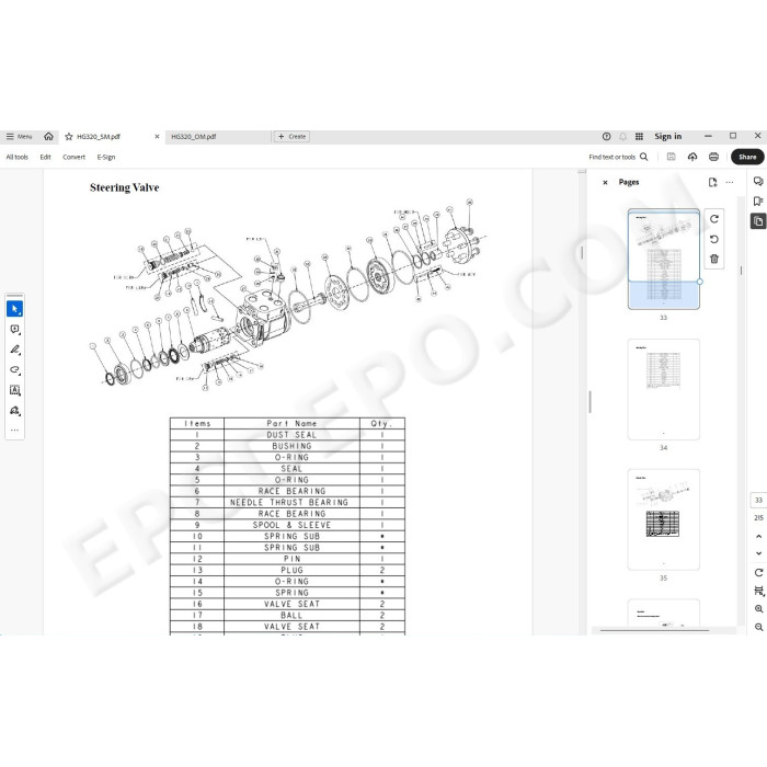 Hyundai Motor Grader HG320 service manual