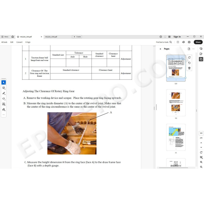 Hyundai Motor Grader HG320 service manual
