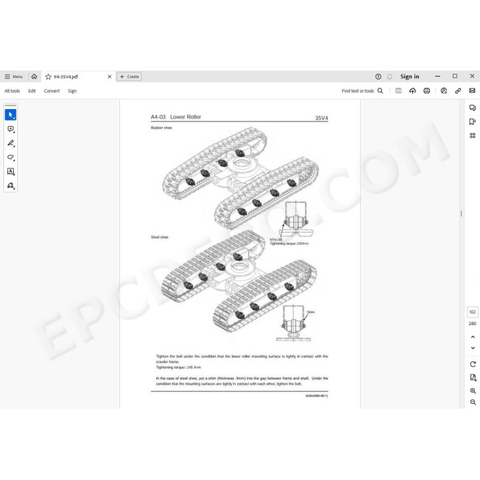 IHI Excavator 9VX3 17VX3 17VXE 35V4 15NX 25V4 55V4 85V4 service manual