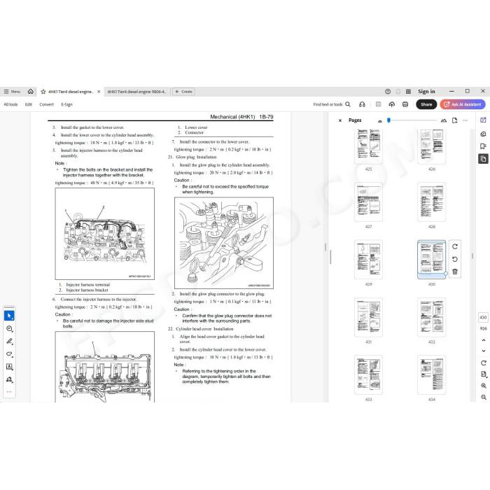 JCB Excavator JS240 JS260 JS330 JS360 Tier 4 service manual