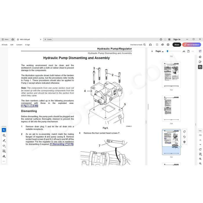JCB Tracked Excavator JS300 JS330 JS370 Tier 4i service manual