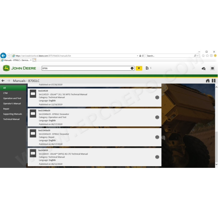 John Deere Service Advisor Construction and Forestry 5.3 2020