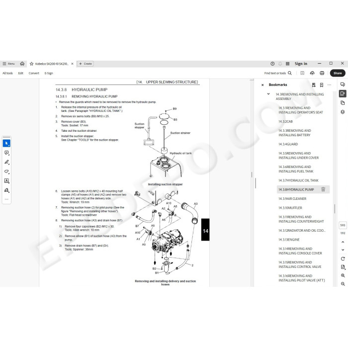 Kobelco Excavator SK200-10 SK210LC-10 workshop service manual