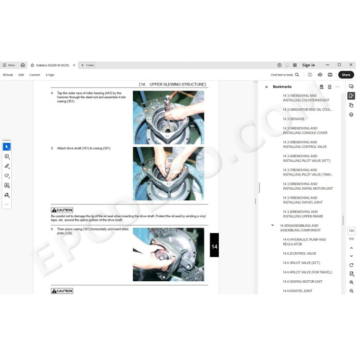Kobelco Excavator SK200-10 SK210LC-10 workshop service manual