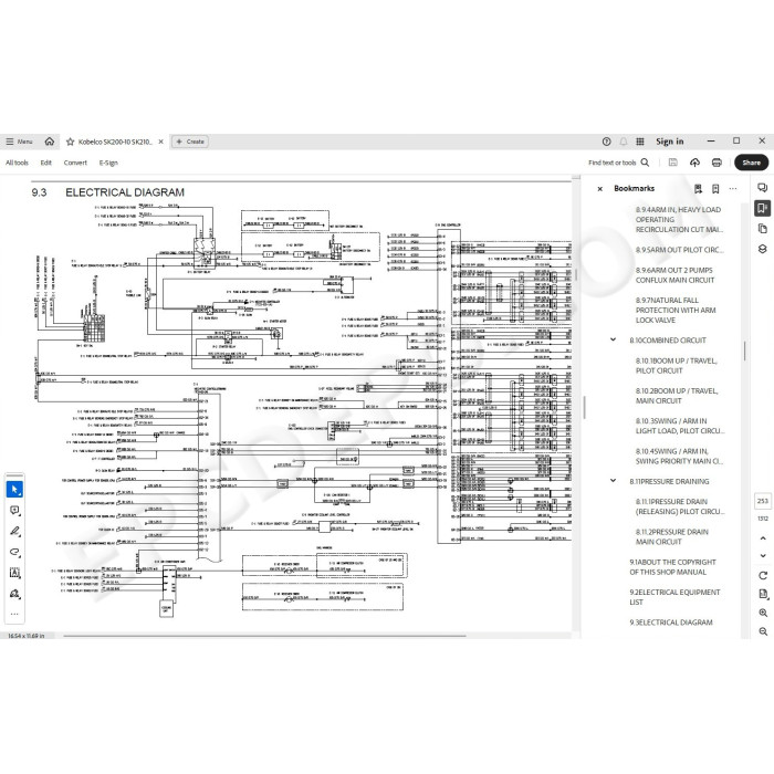 Kobelco Excavator SK200-10 SK210LC-10 workshop service manual