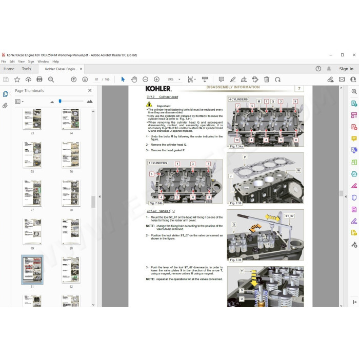 Kohler Diesel Engine KDI 1903 M - KDI 2504 M workshop service manual