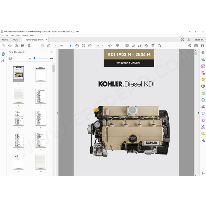 Kohler Diesel Engine KDI 1903 M - KDI 2504 M workshop service manual