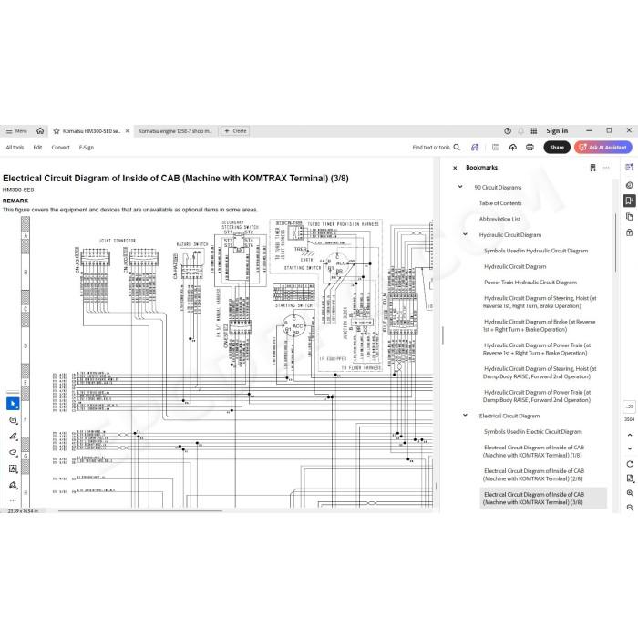 Komatsu Articulated Dump Truck HM300-5E0 service & repair manual