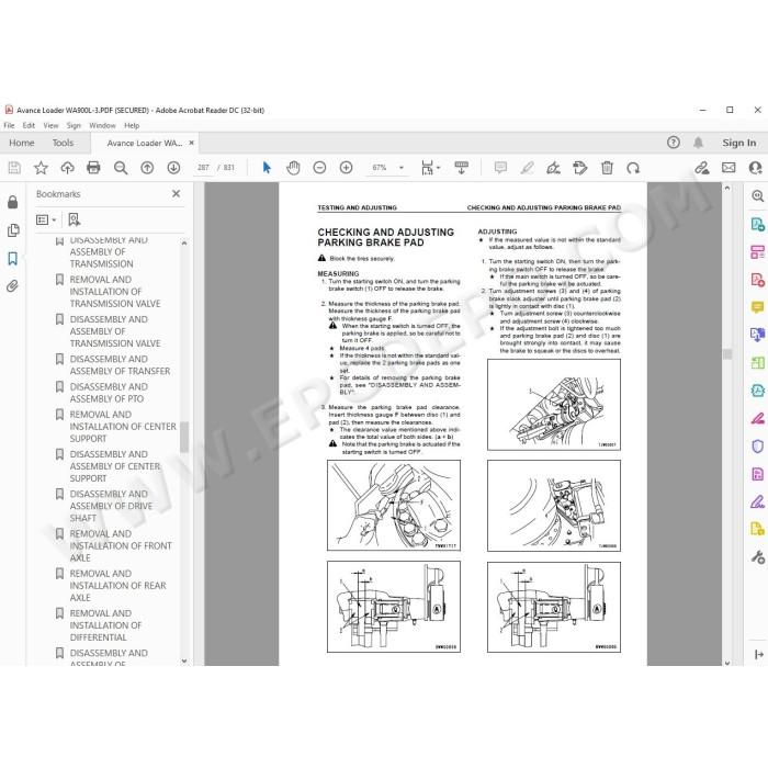 Komatsu Wheel Loader WA900L-3 service & repair manual