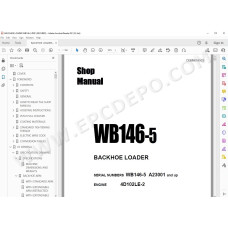 Komatsu Backhoe Loader WB146-5 service & repair manual