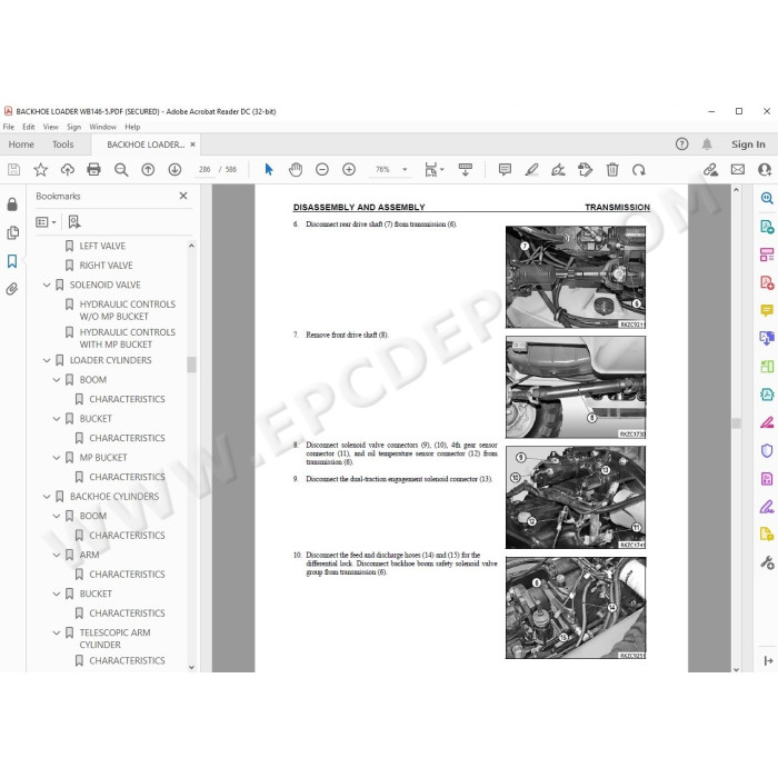Komatsu Backhoe Loader WB146-5 service & repair manual