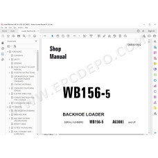 Komatsu Backhoe Loader WB156-5 service & repair manual