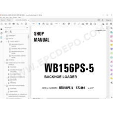 Komatsu Backhoe Loader WB156PS-5 service & repair manual