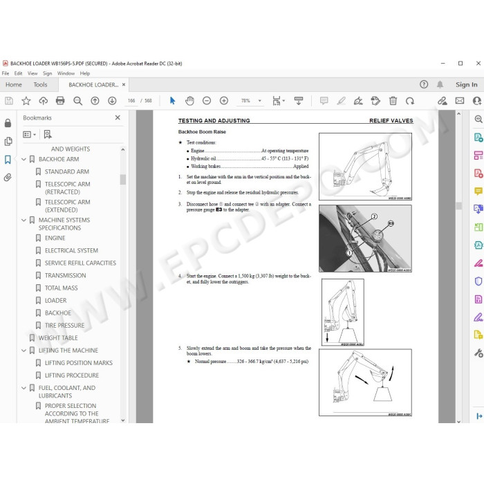 Komatsu Backhoe Loader WB156PS-5 service & repair manual