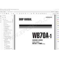 Komatsu Backhoe Loader WB70A-1 service & repair manual