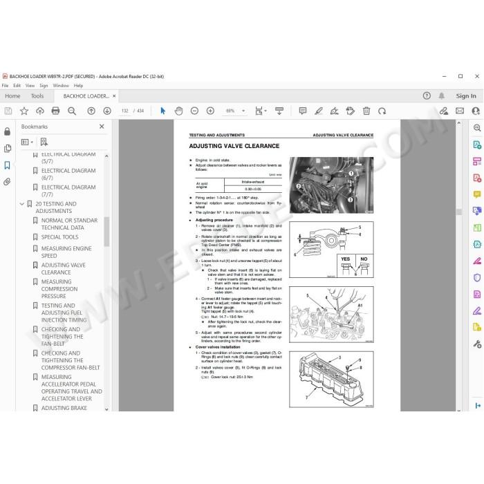 Komatsu Backhoe Loader WB97R-2 service & repair manual