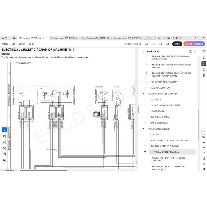 Komatsu Backhoe Loader WB97R-8 service & repair manual