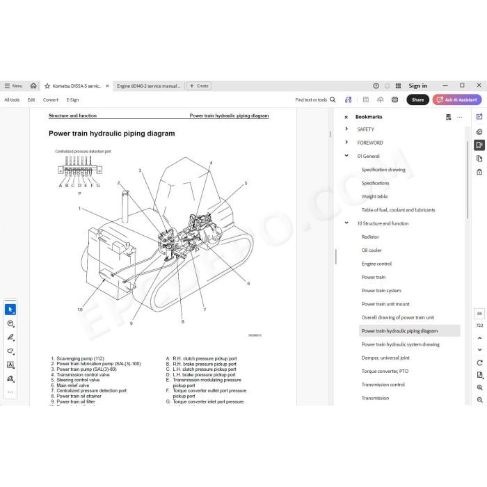 Komatsu Bulldozer D155A-5 service & repair manual