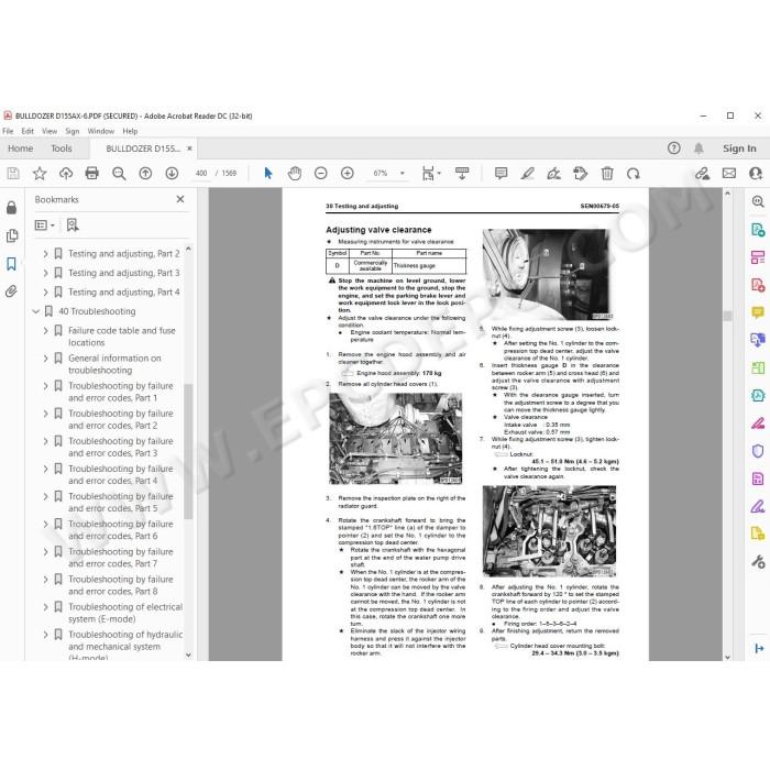 Komatsu Bulldozer D155AX-6 service & repair manual