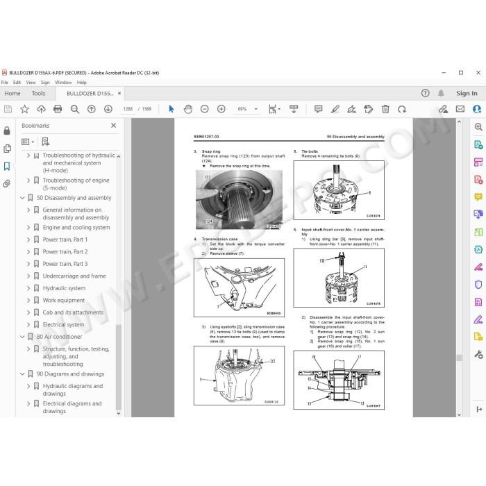 Komatsu Bulldozer D155AX-6 service & repair manual