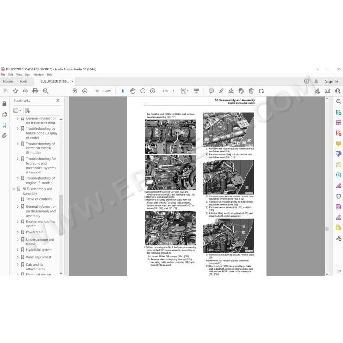 Komatsu Bulldozer D155AX-7 service & repair manual