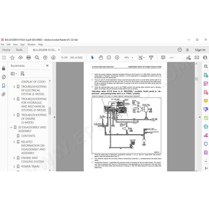 Komatsu Bulldozer D155AX-8 D155PX-8 service & repair manual