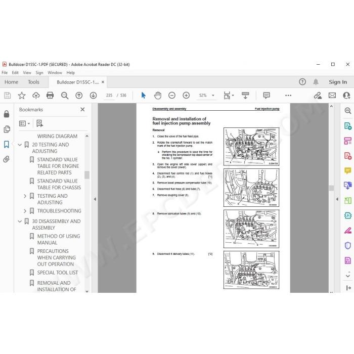 Komatsu Bulldozer D155C-1 service & repair manual