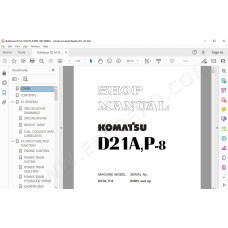 Komatsu Bulldozer D21A-8 D21P-8 service & repair manual