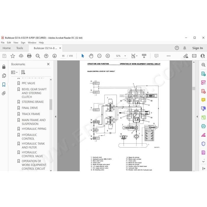 Komatsu Bulldozer D21A-8 D21P-8 service & repair manual