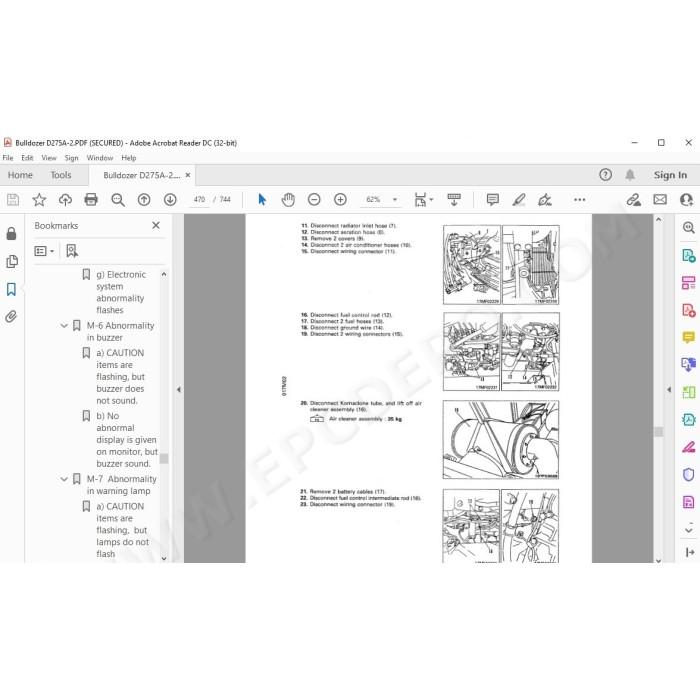 Komatsu Bulldozer D275A-2 service & repair manual