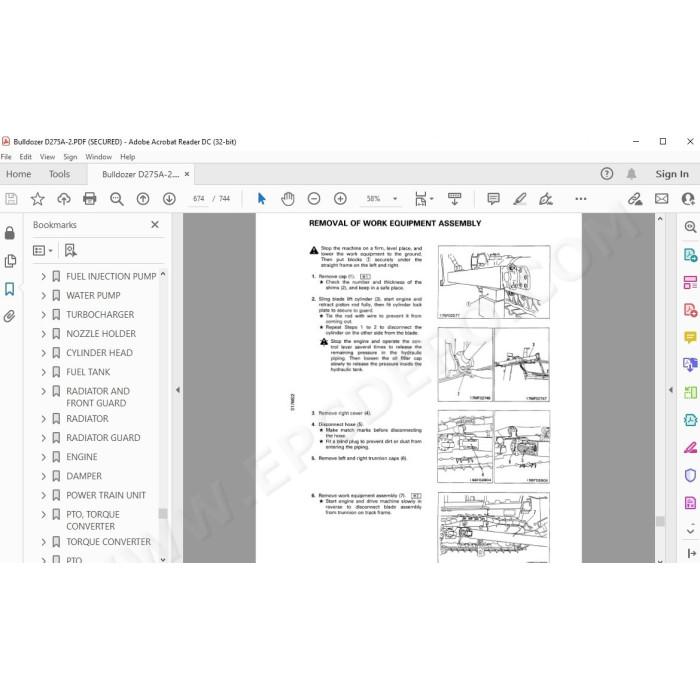 Komatsu Bulldozer D275A-2 service & repair manual