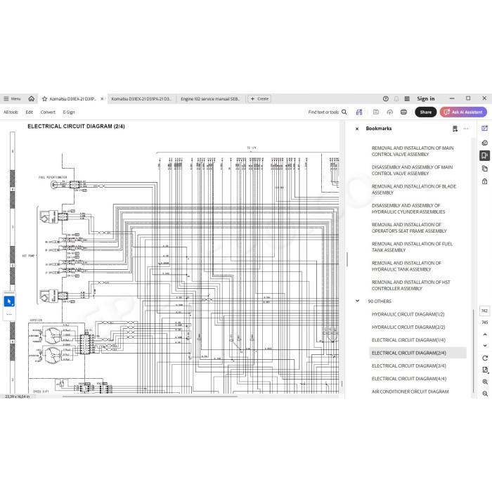Komatsu Bulldozer D31EX-21 D31PX-21 D37EX-21 D37PX-21 D39EX-21 D39PX-21 service manual