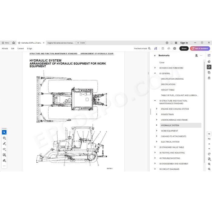Komatsu Bulldozer D31PLL-21 service & repair manual
